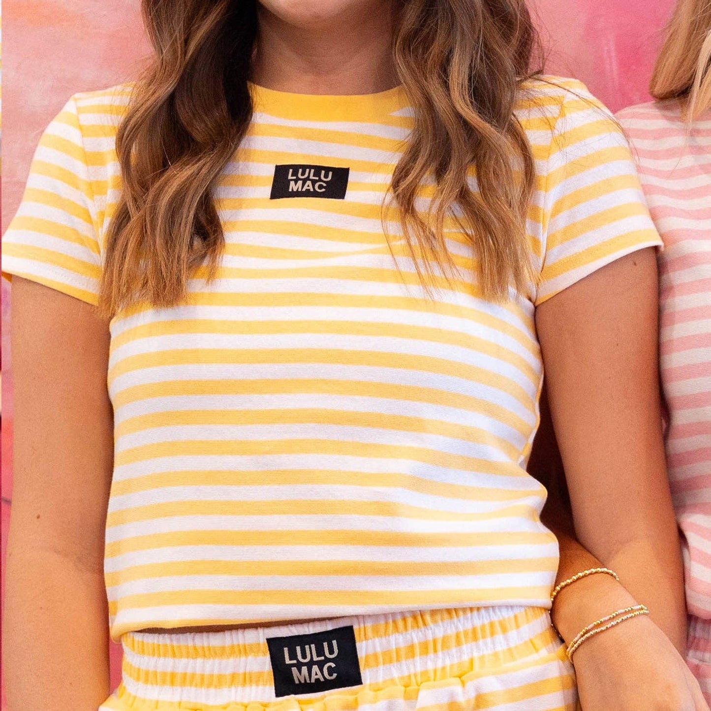 Girlie Girl Originals - LM-STRIPE BABY DOLL TOP SS-YELLOW
