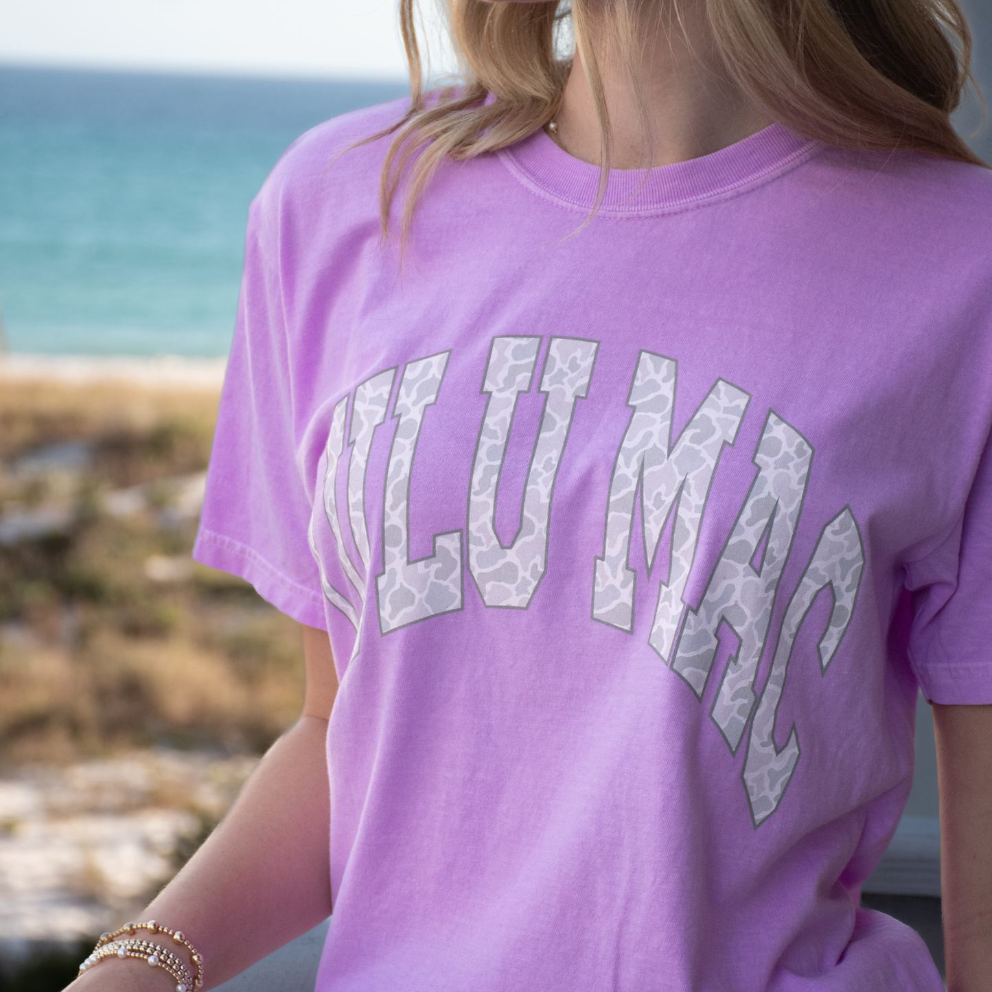 Girlie Girl Originals - LM-CM-1000 Camo Adult Neon Violet Comfort Colors Tee