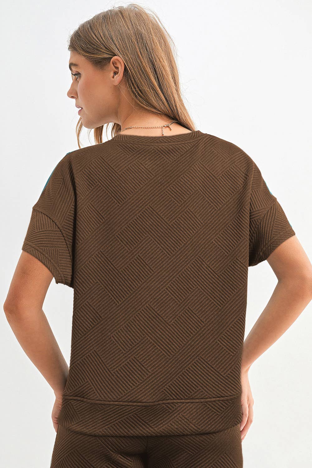 Aapparella - Women Multi-colored Textured T Shirt and Pants Set | S-2XL