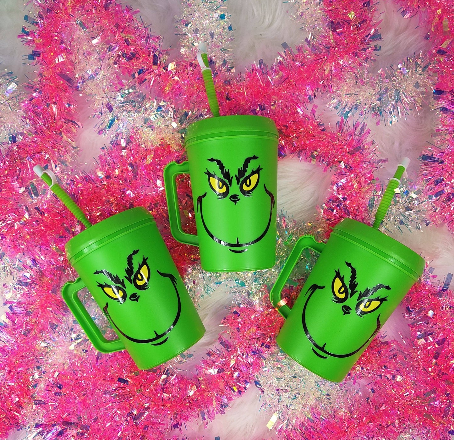 Scratch Decor - Mean Green Man Smile Mega Trucker Mug 34oz