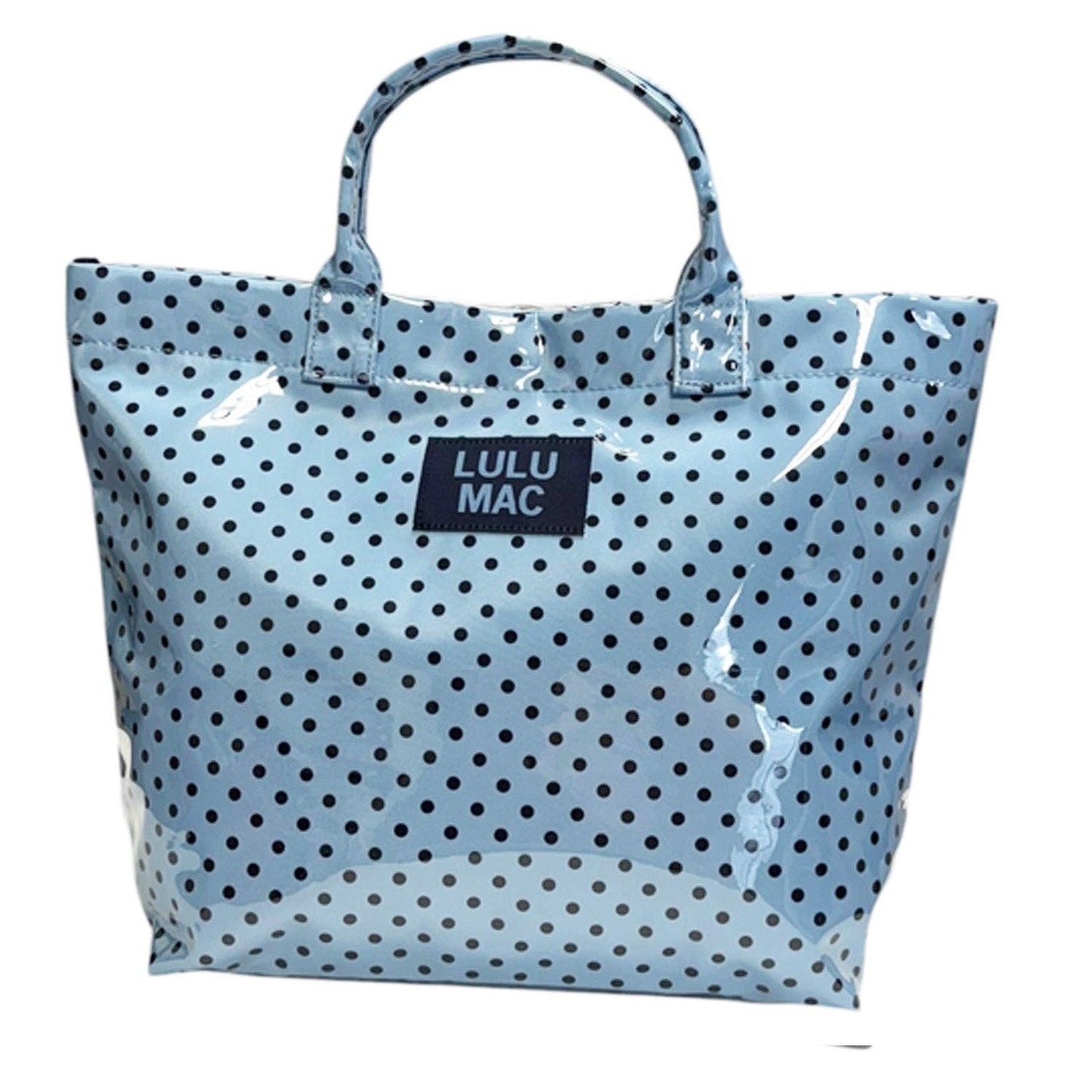 Girlie Girl Originals - LM-BG-1003 TOTE BAG LIGHT BLUE/NAVY DOT