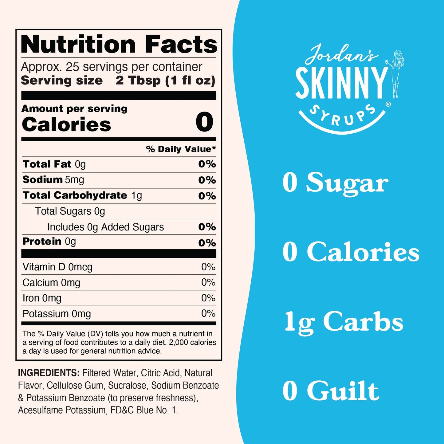 Jordan's Skinny Mixes - Sugar Free Genie Syrup