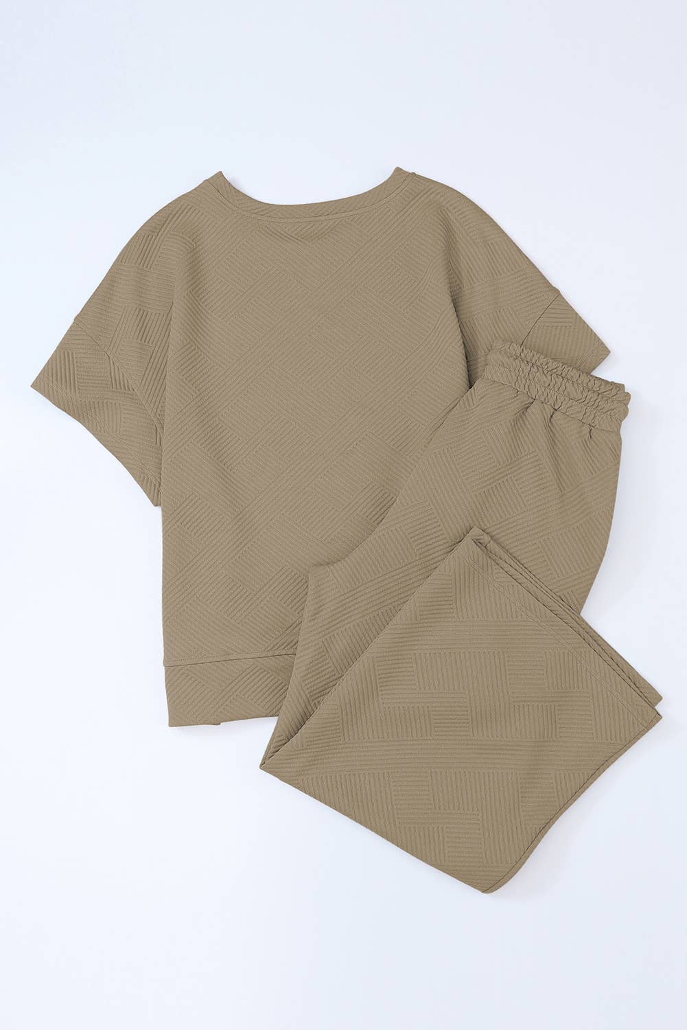 Aapparella - Women Multi-colored Textured T Shirt and Pants Set | S-2XL