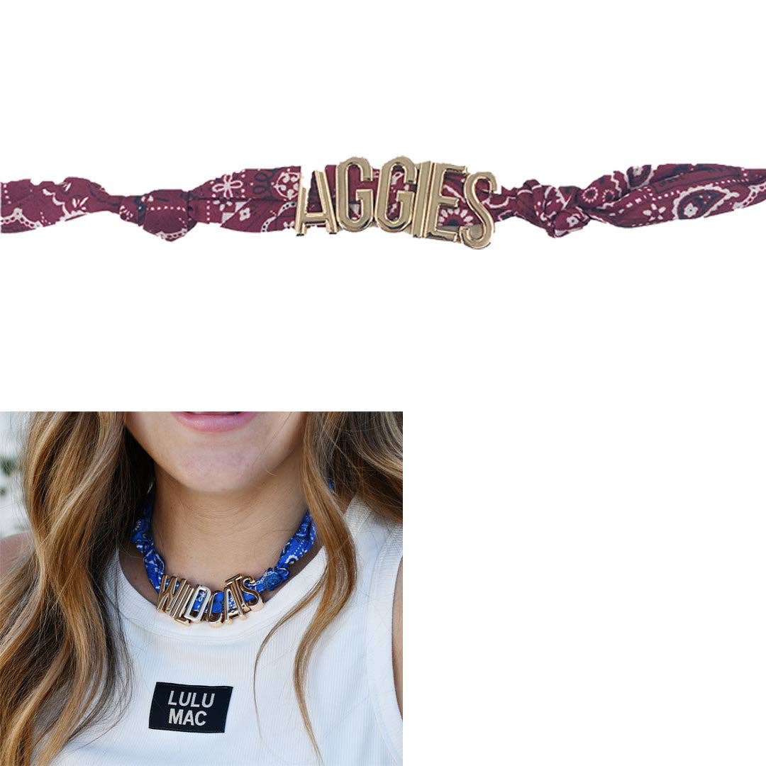 Girlie Girl Originals - TEAM CHARM NECKLACE-AGGIES