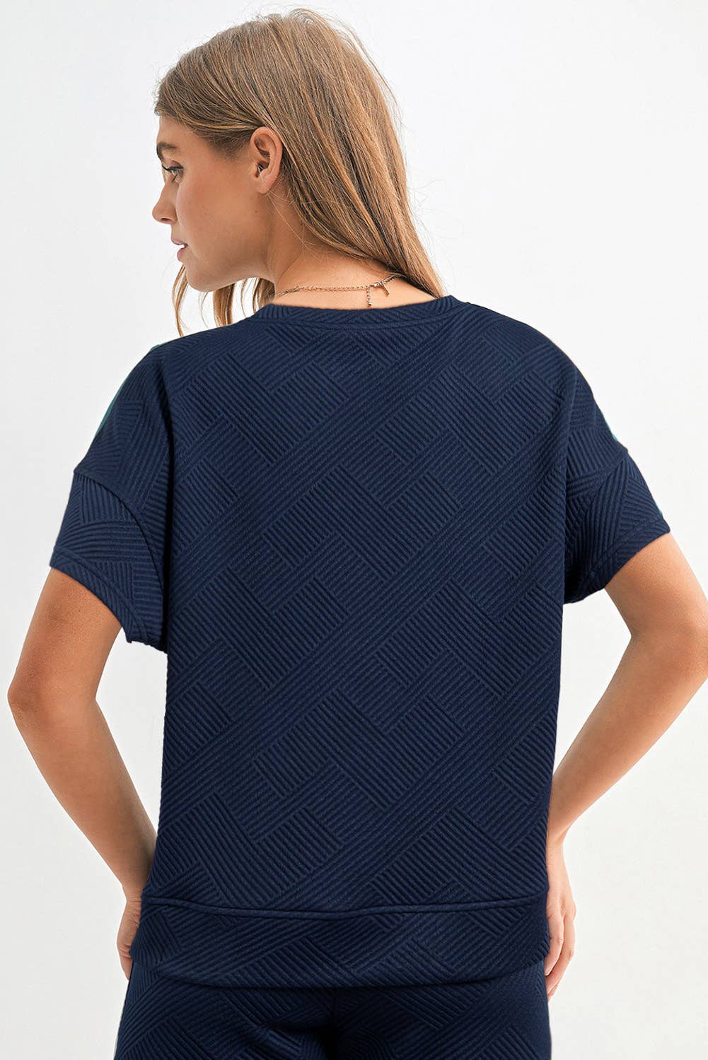 Aapparella - Women Multi-colored Textured T Shirt and Pants Set | S-2XL