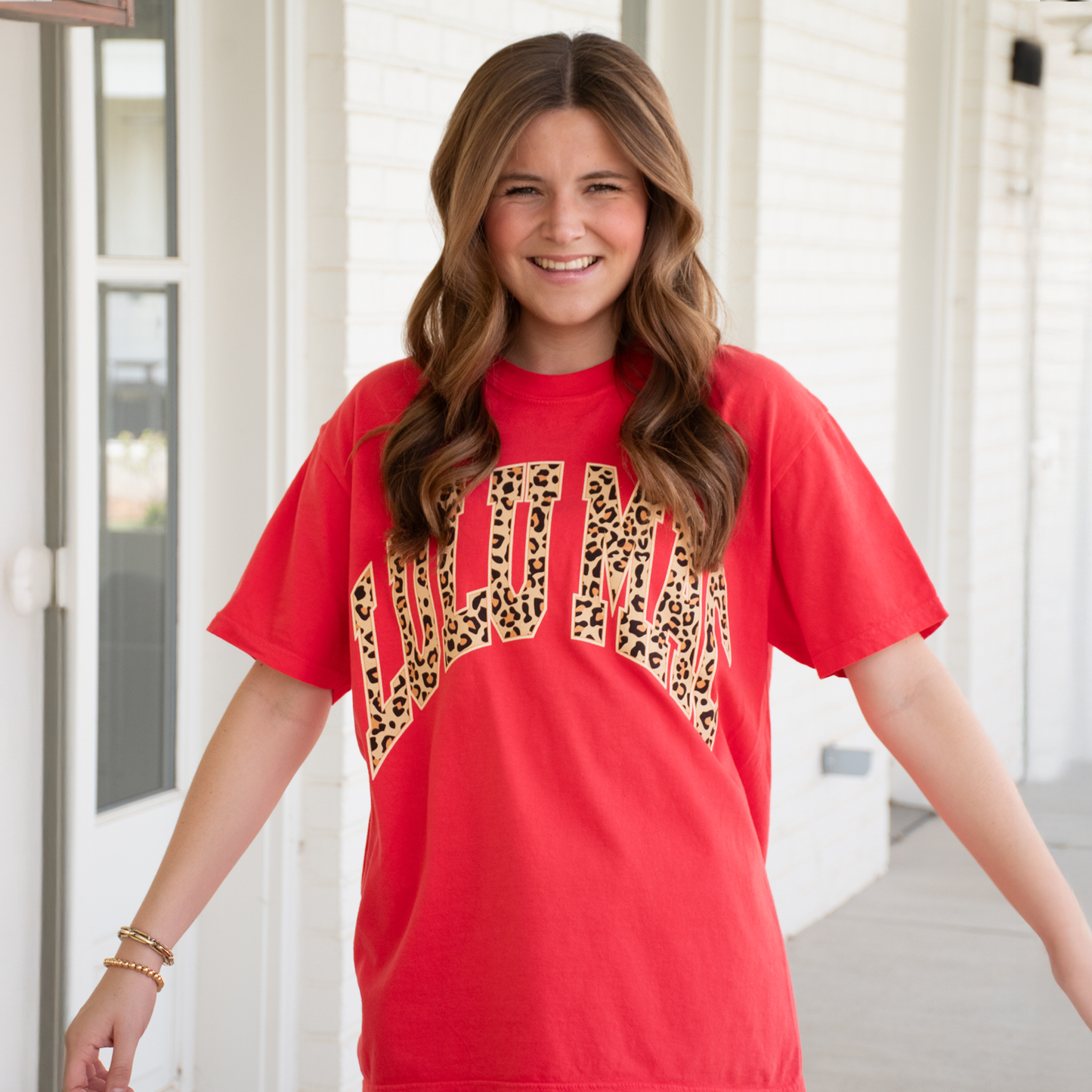 Girlie Girl Originals - LM-LP-1000 Leopard Adult Paprika Comfort Colors Tee