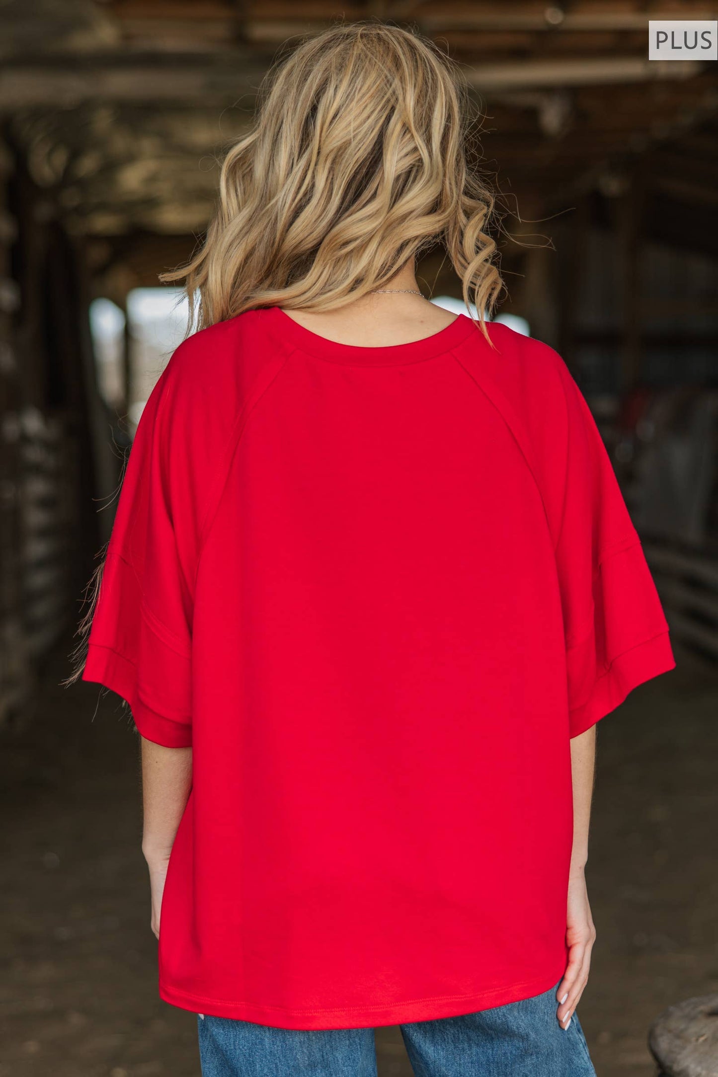 Andrée by Unit - PLUS SIZE Oversized Relaxed Fit Terry Top