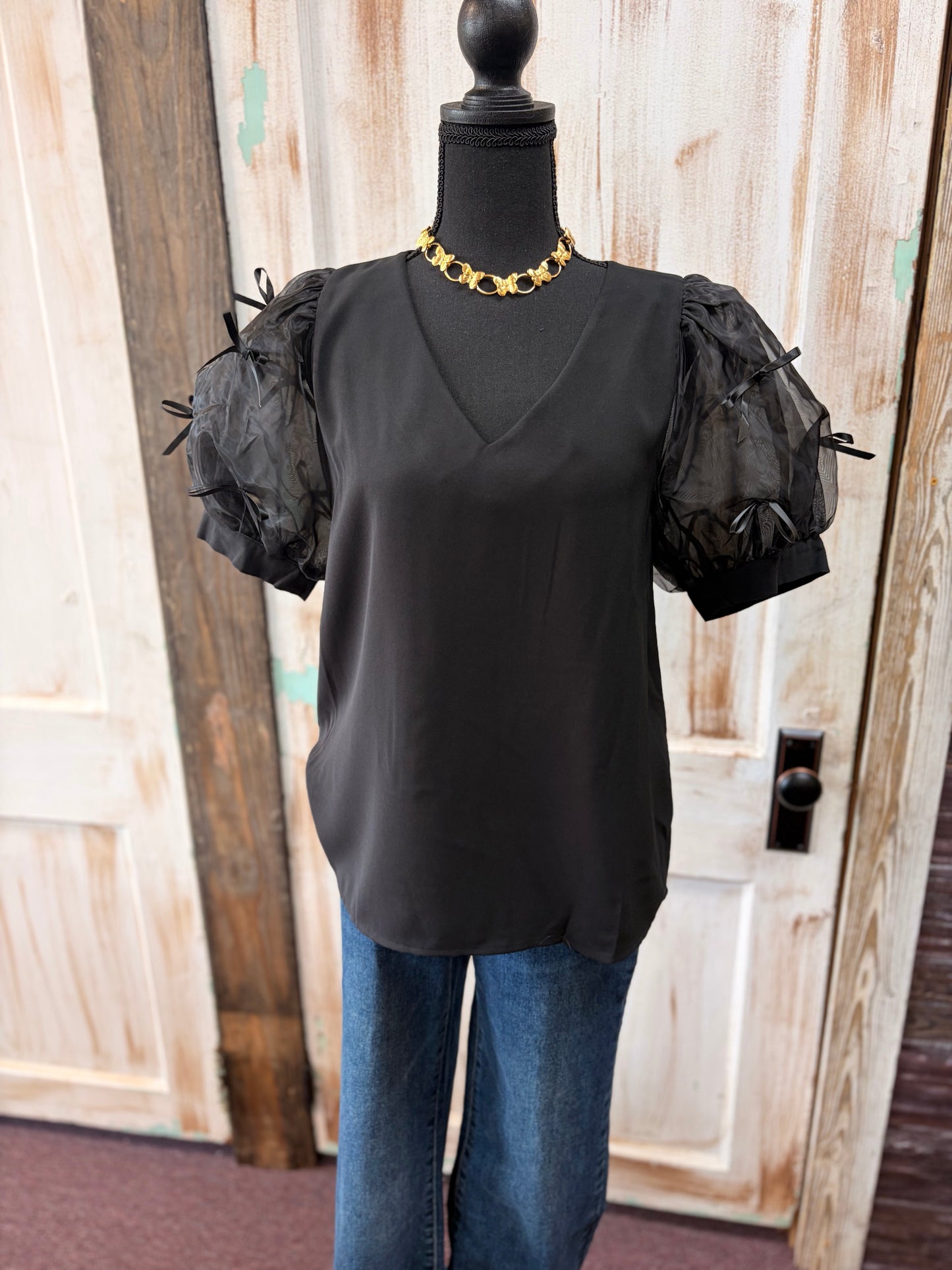 Black Bow Top