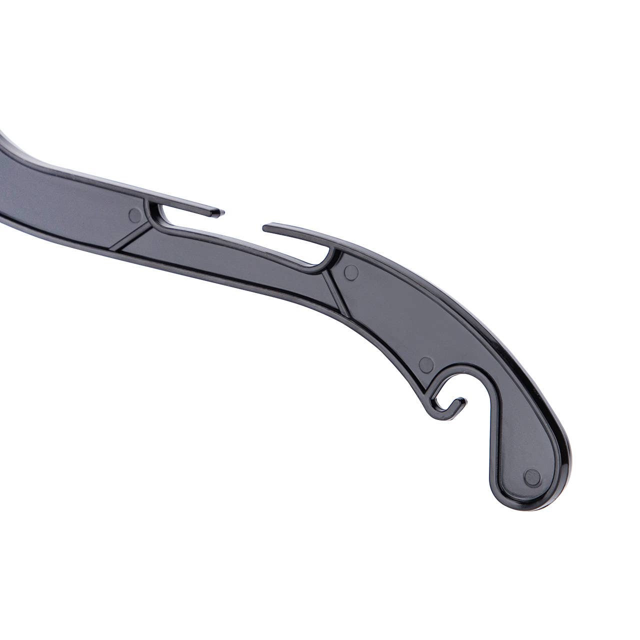 Store Supply Warehouse - 17" Economy Black Plastic Dress Hangers - Case of 100