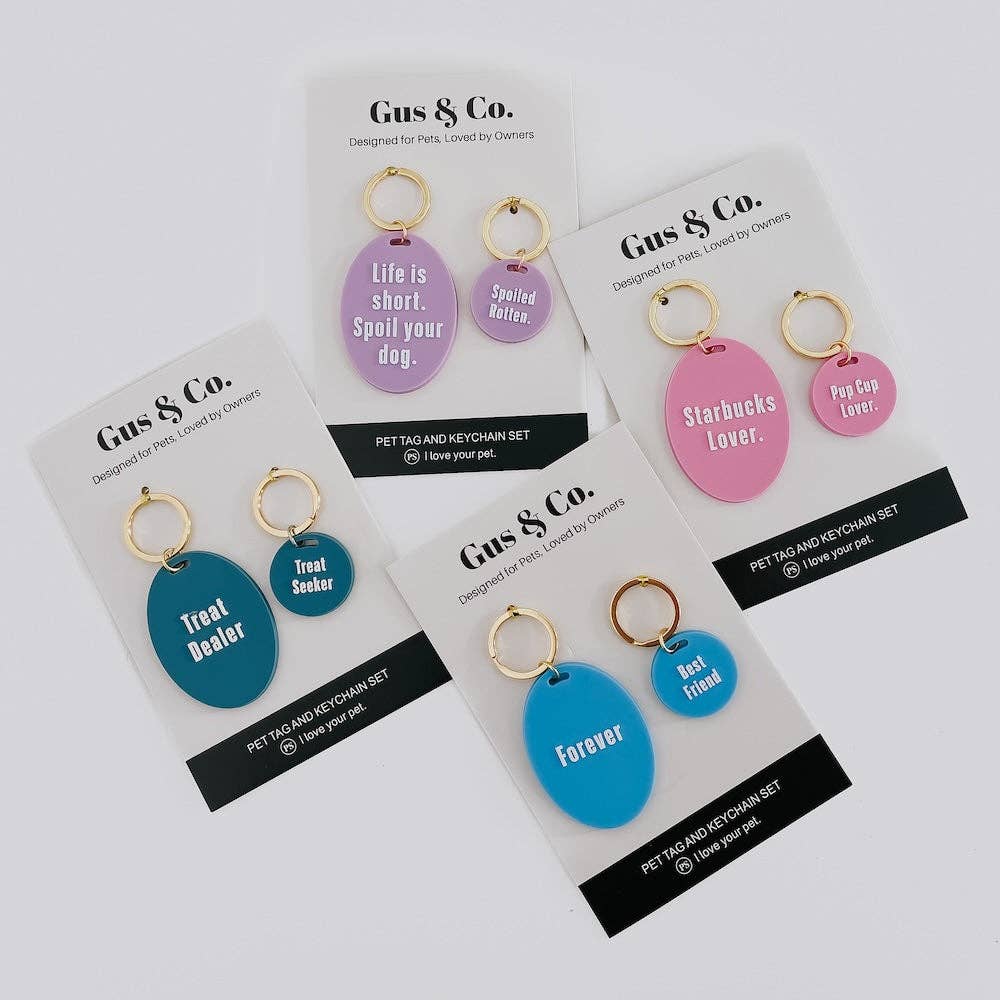 Pretty Simple - Gus & Co - Dog Tag and Keychain Set Wholesale