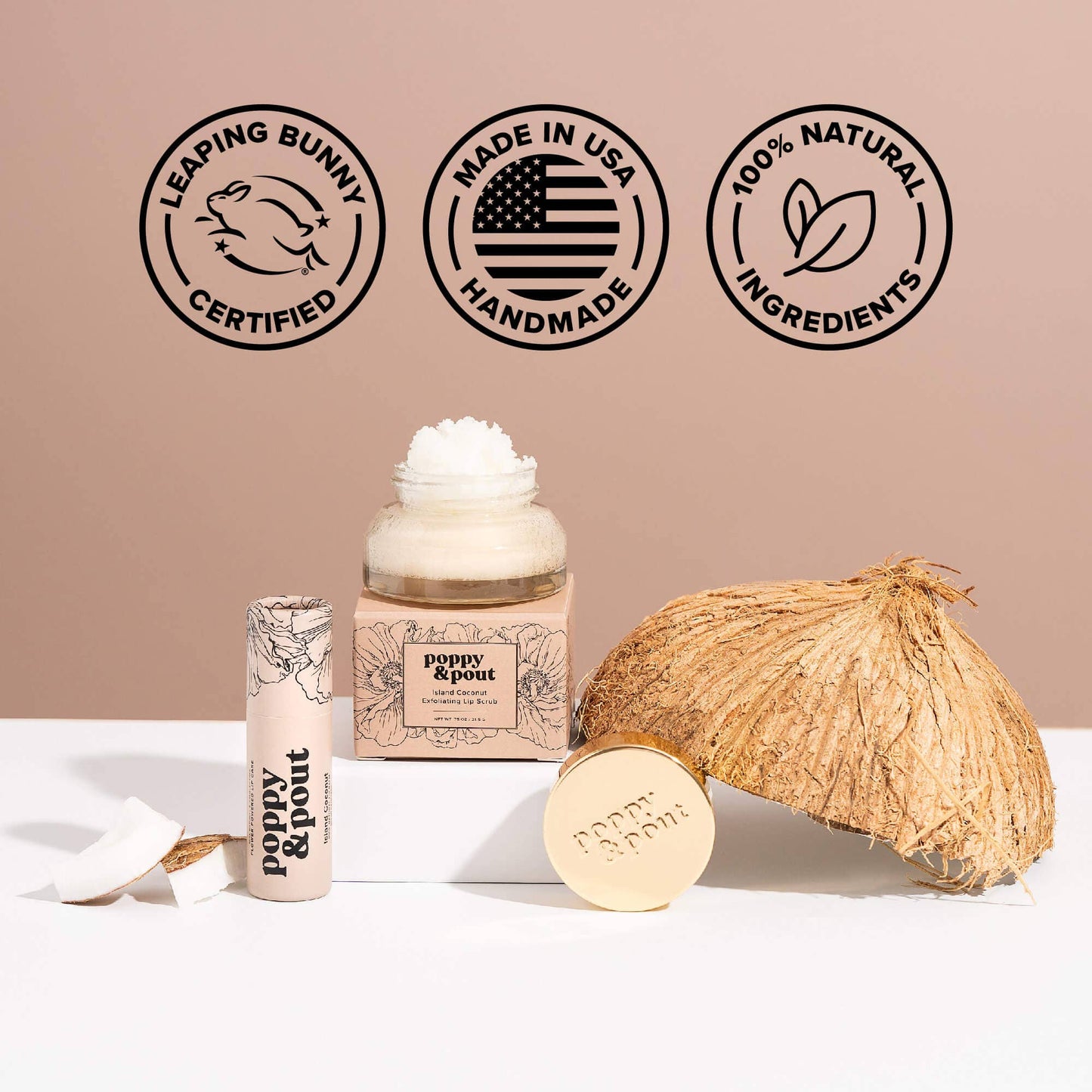 Poppy & Pout - Lip Balm, Island Coconut