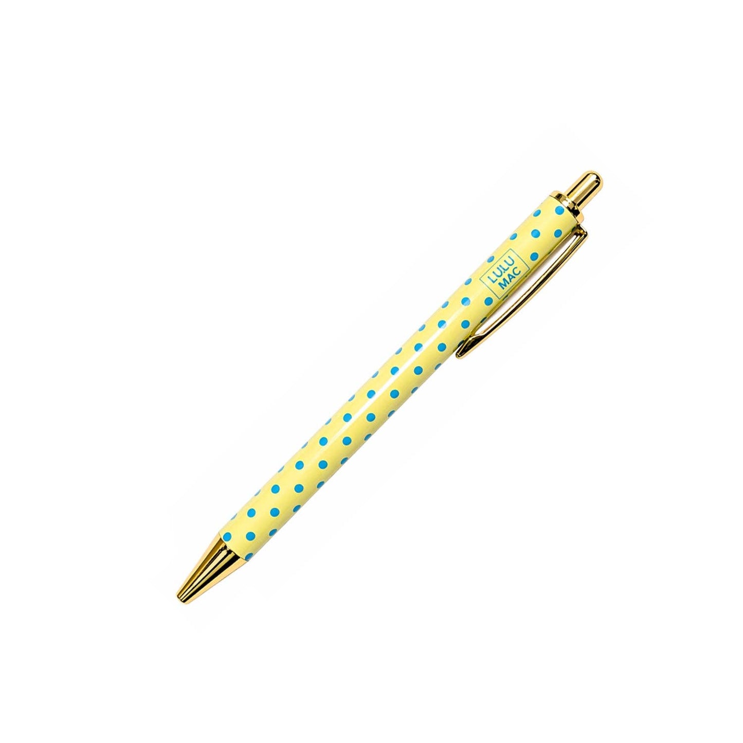 Girlie Girl Originals - LM-PEN-PD Yellow/Blue Dot Ink Pen