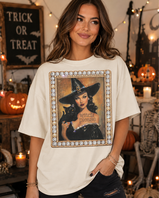 Keep it Gypsy - Witch Please Cream Graphic Tee 2036