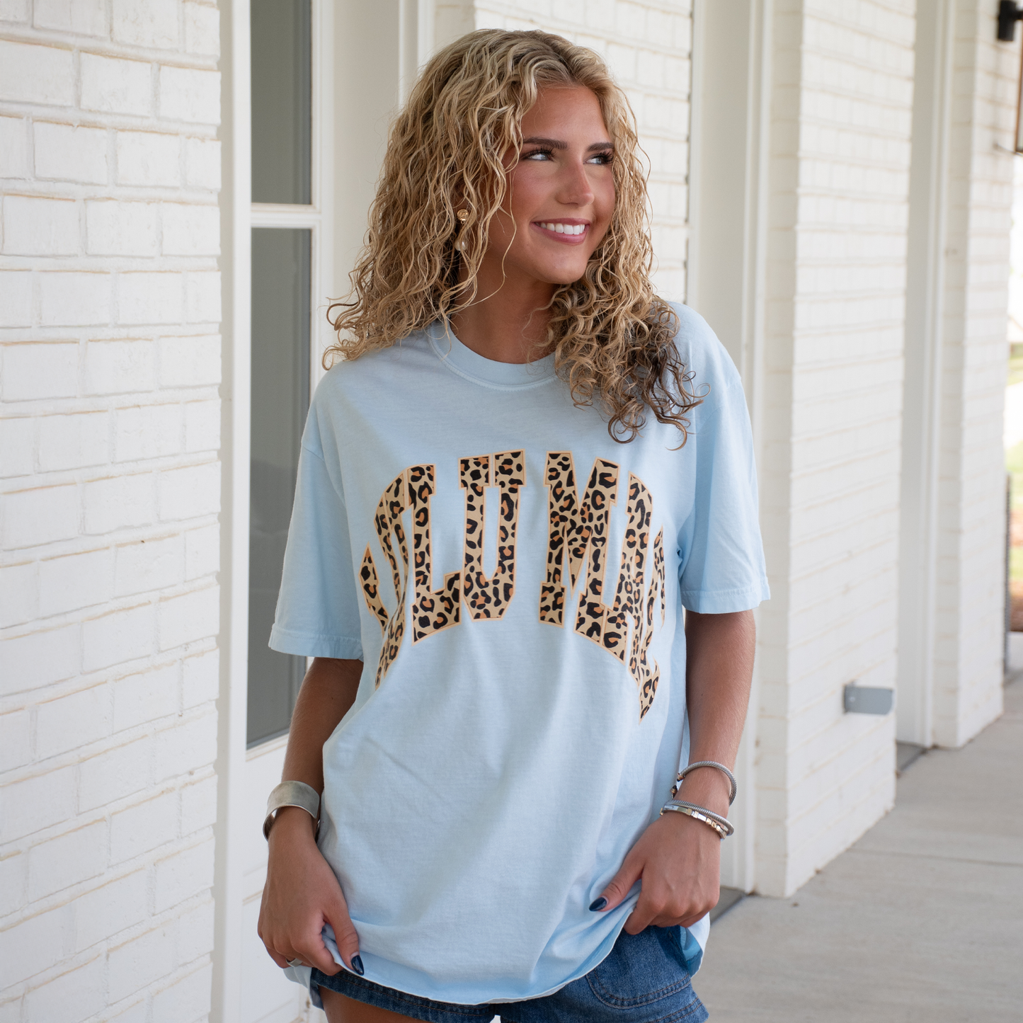 Girlie Girl Originals - LM-LP-1000 Leopard Adult Chambray Comfort Colors Tee