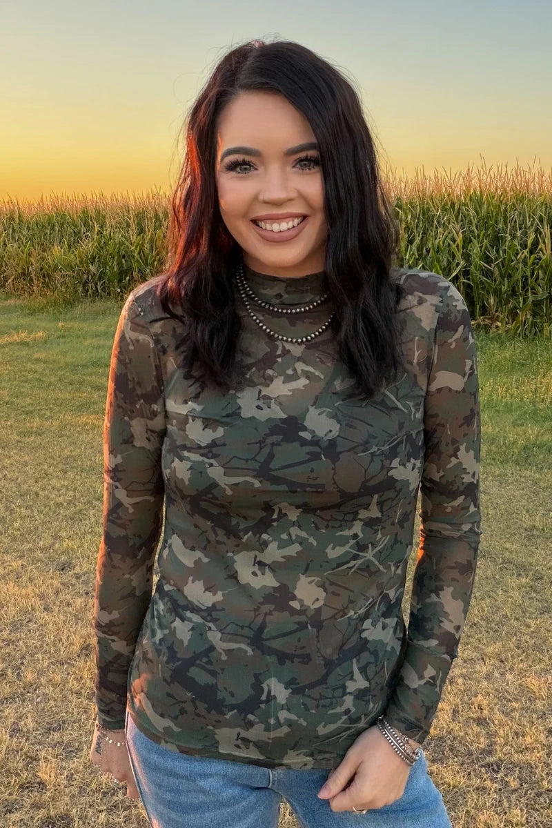 Camo Kreek Mesh Top long sleeve