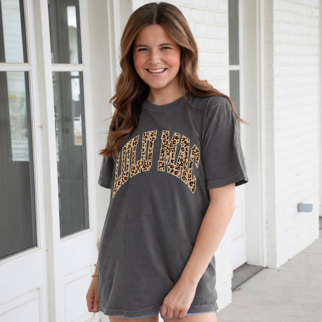 Girlie Girl Originals - LM-LP-1000 Leopard Adult Pepper Comfort Colors Tee
