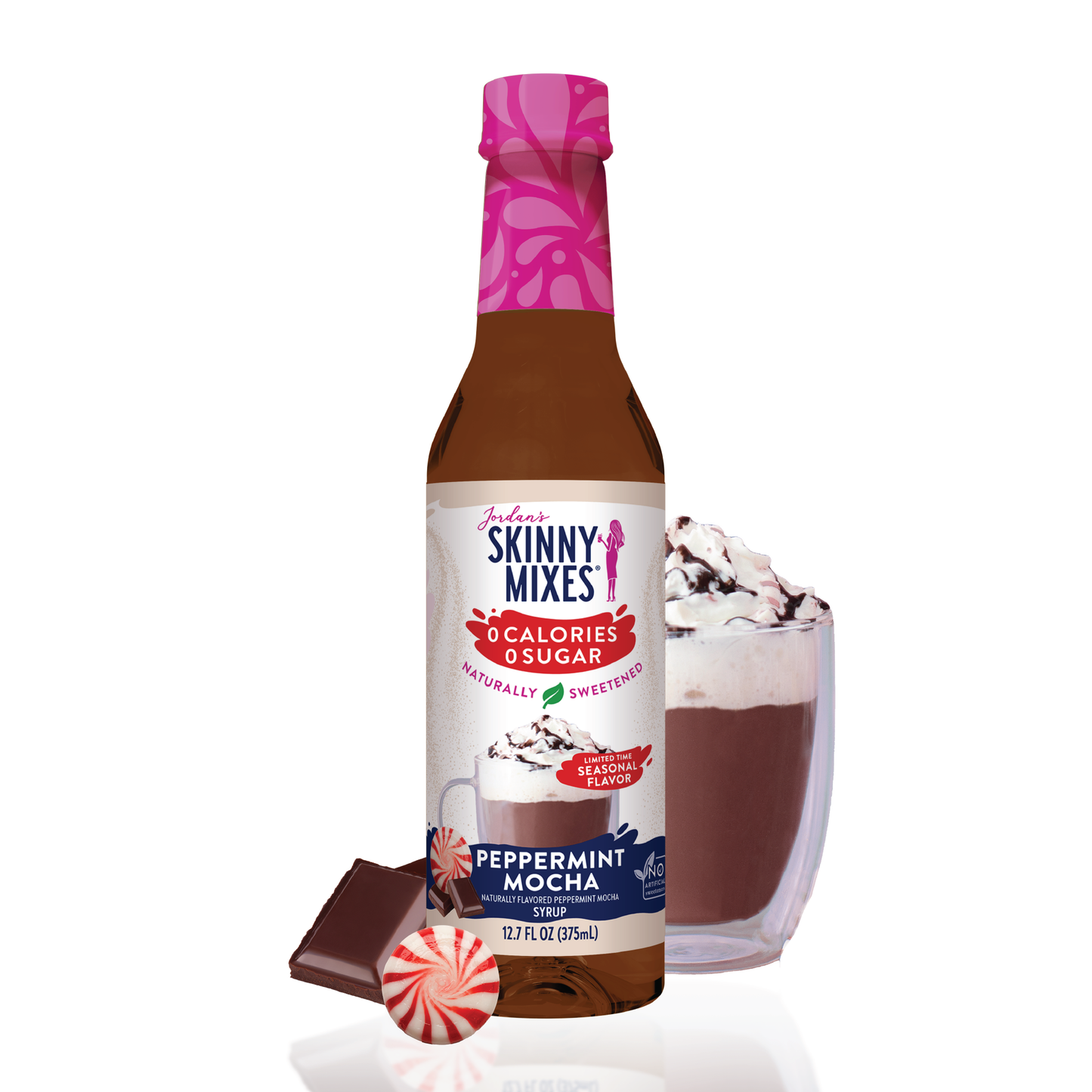 Jordan's Skinny Mixes - Naturally Sweetened Peppermint Mocha Syrup - 375ml