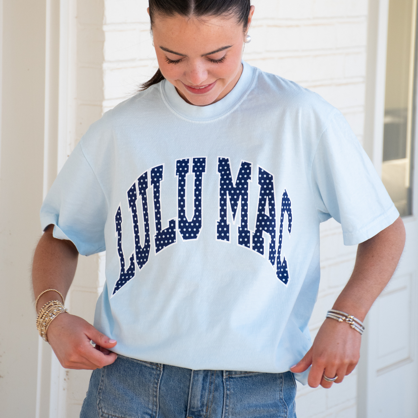 Girlie Girl Originals - LM-PD-1001 Polka Dot Adult Chambray Comfort Colors Tee