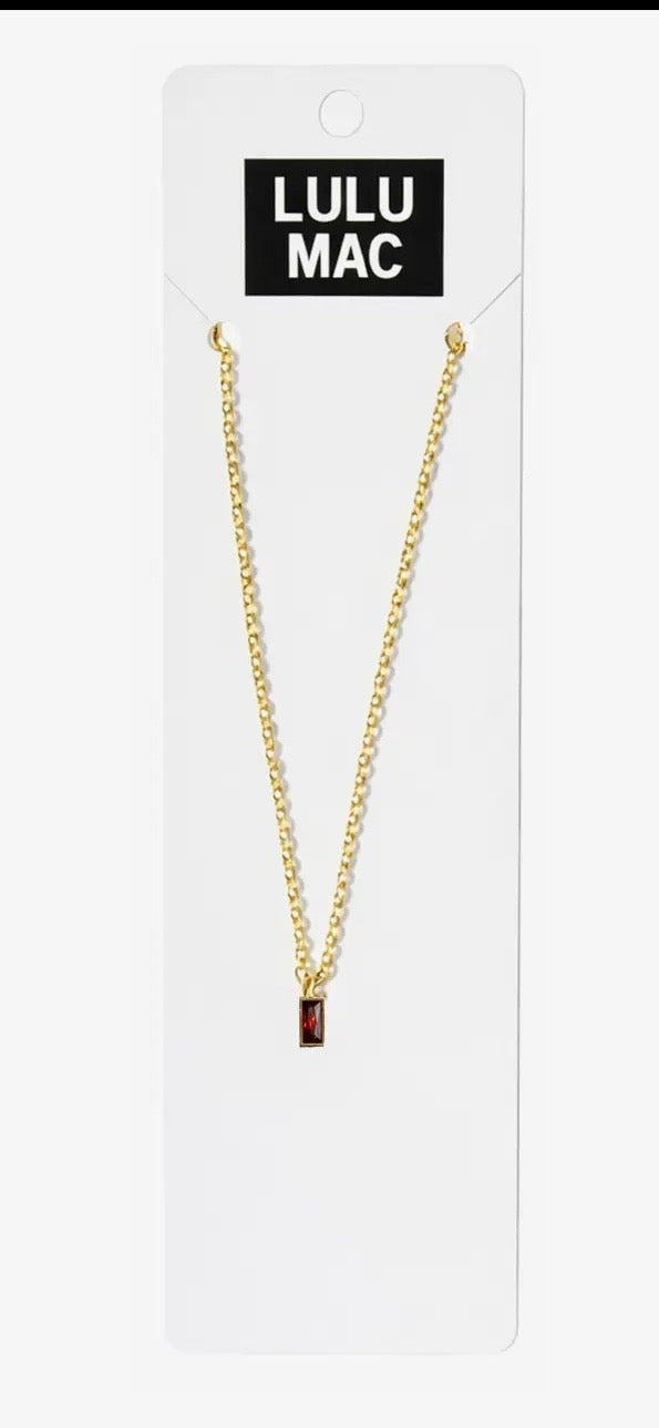 LuLu Mac Birthstone Necklace