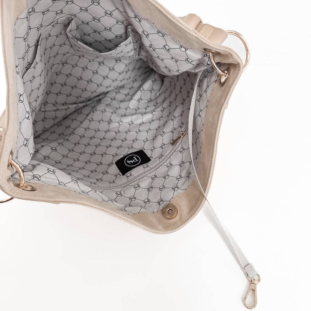 Pretty Simple - Rosalie Rivet Suede Hobo Bag