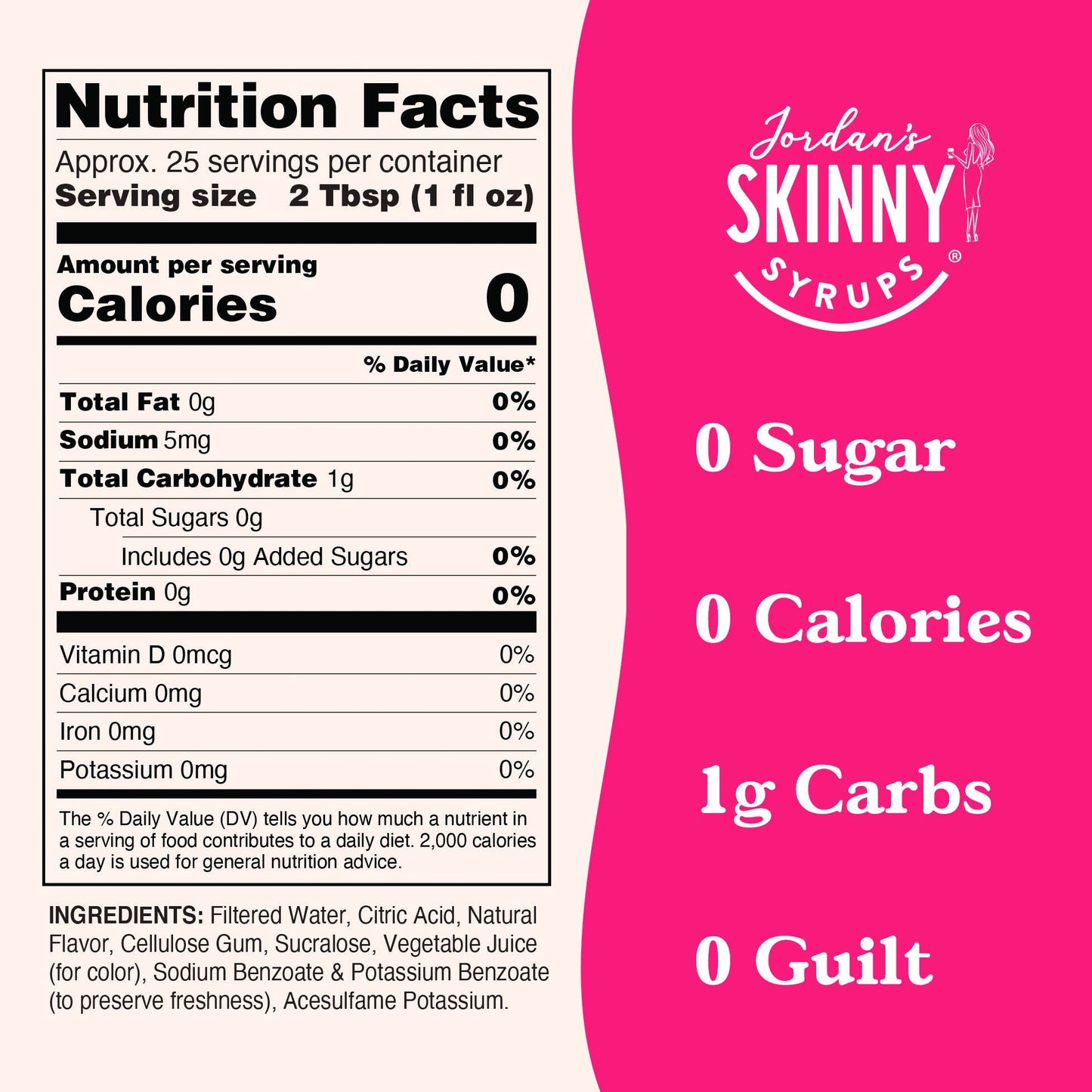 Jordan's Skinny Mixes - Sugar Free Love Potion Syrup