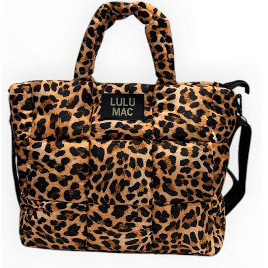 Girlie Girl Originals - Large Puffer Handbag-Leopard