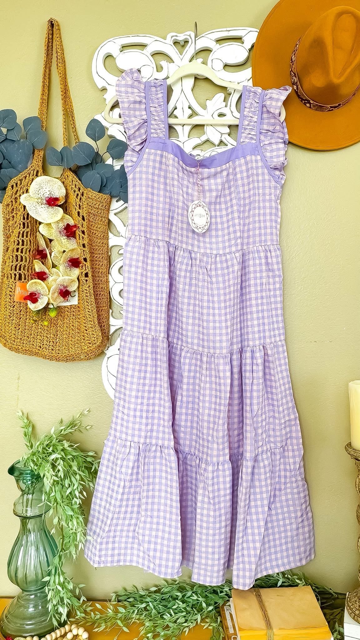 Purple Gingham Dress