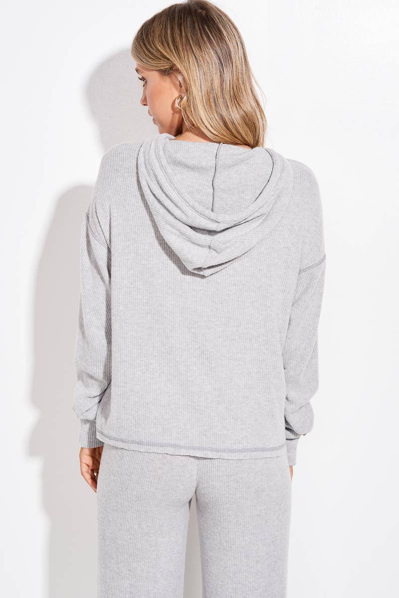 Phil Love - TB126 - Cozy Hooded Loungewear Set: Ivory / L