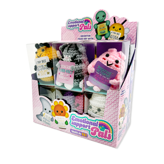 Novelty Brands - Emotional Support Crochet Plush Pals Variety - 12/Display