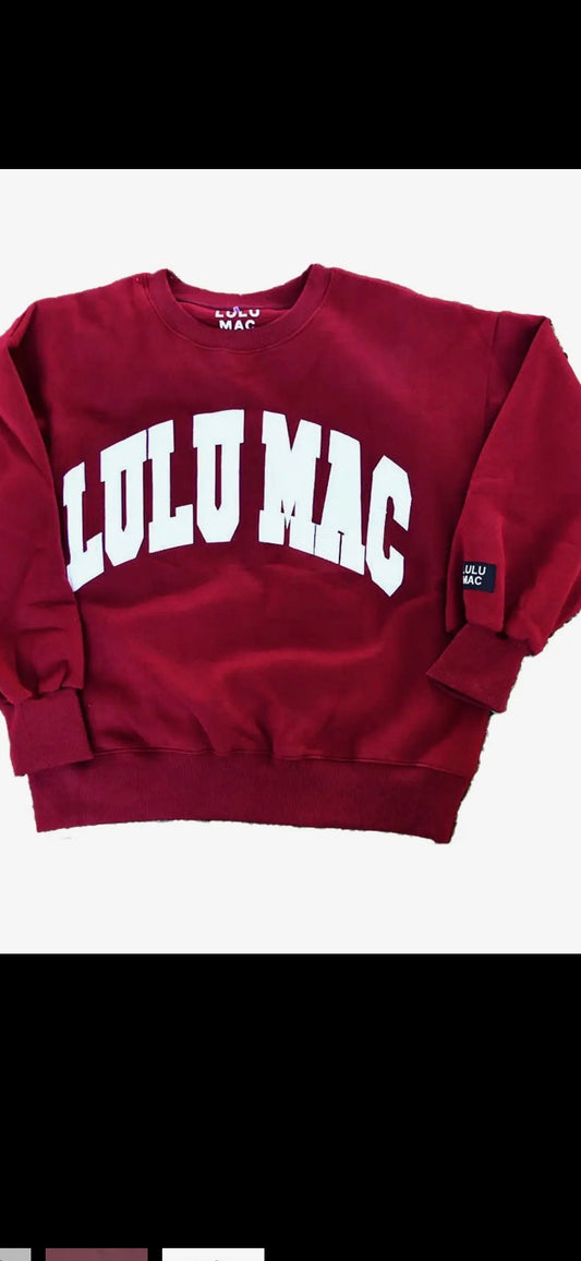 LULU MAC Maroon Stitched Sweatshirt
