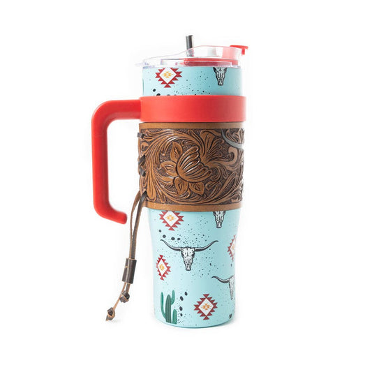 Myra Bag - Wide Wyoming Tumbler In Sea Blue