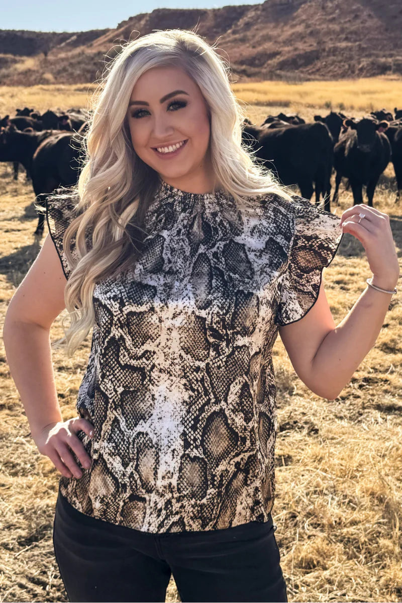 Babydoll Top Snake pattern