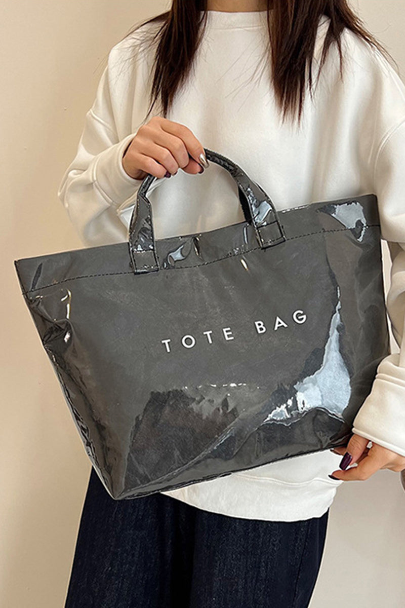 Solid color PVC Tote Bag