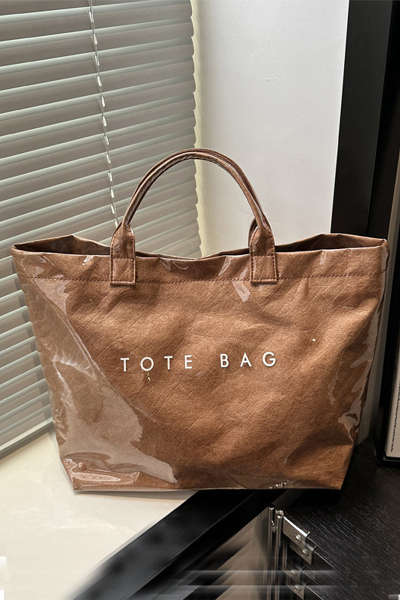 Solid color PVC Tote Bag