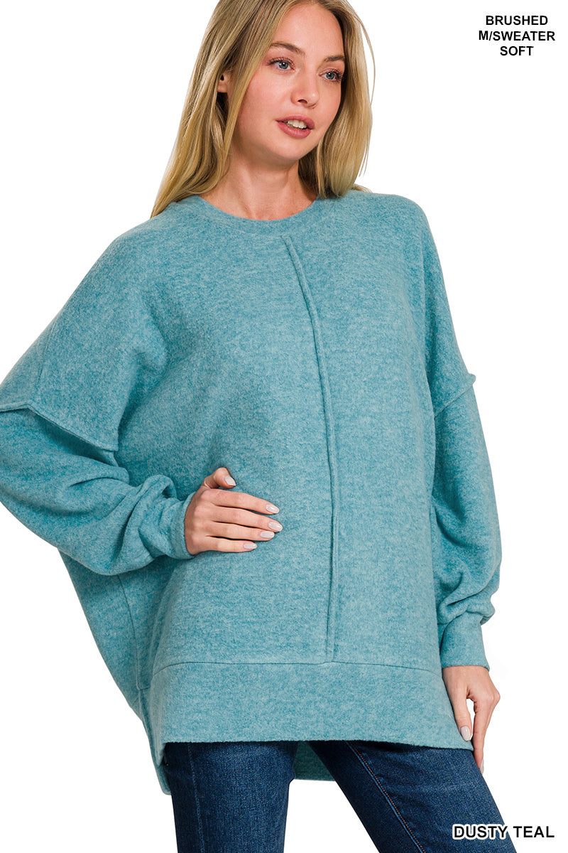 Brushed Melange Hacci oversized sweater