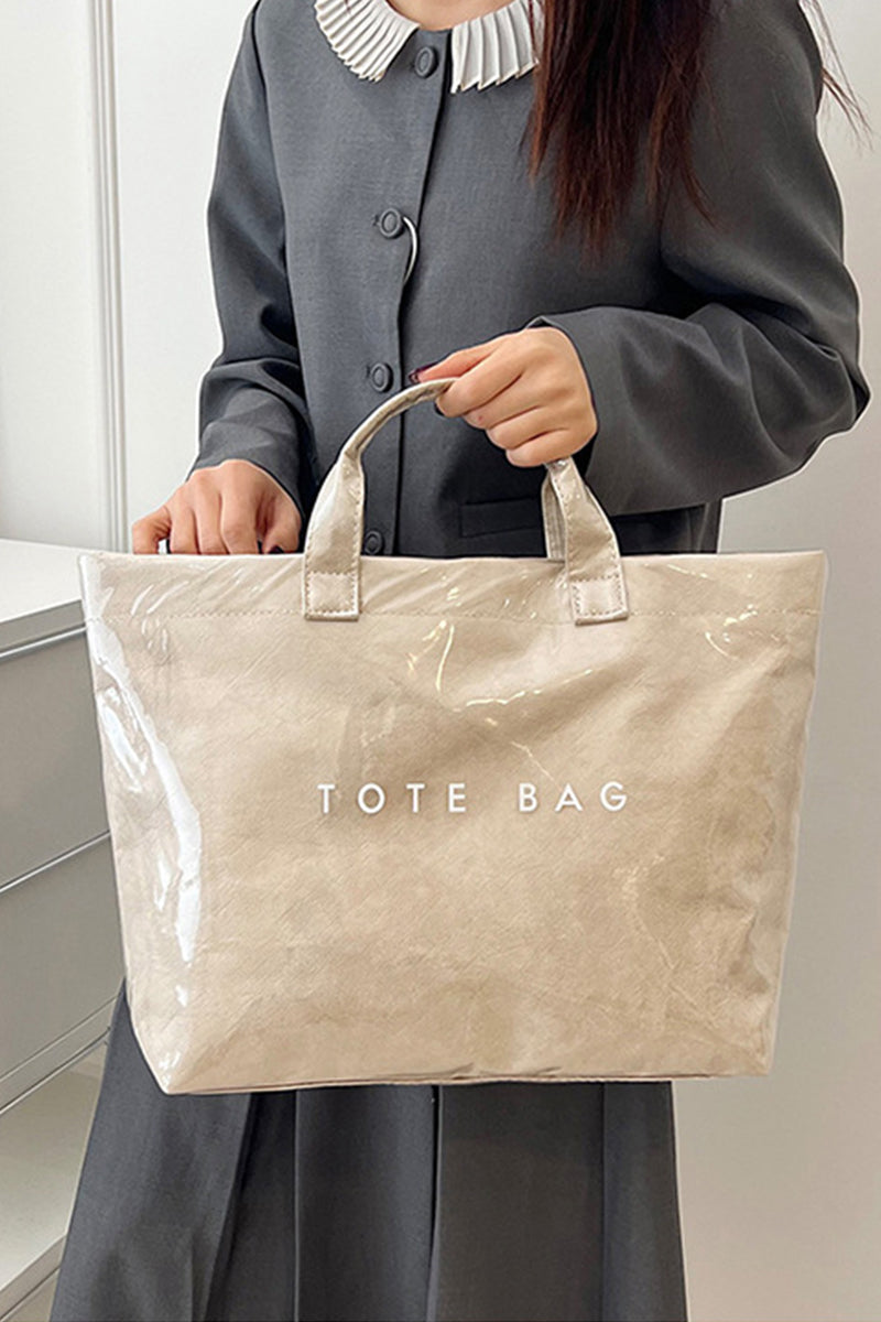 Solid color PVC Tote Bag