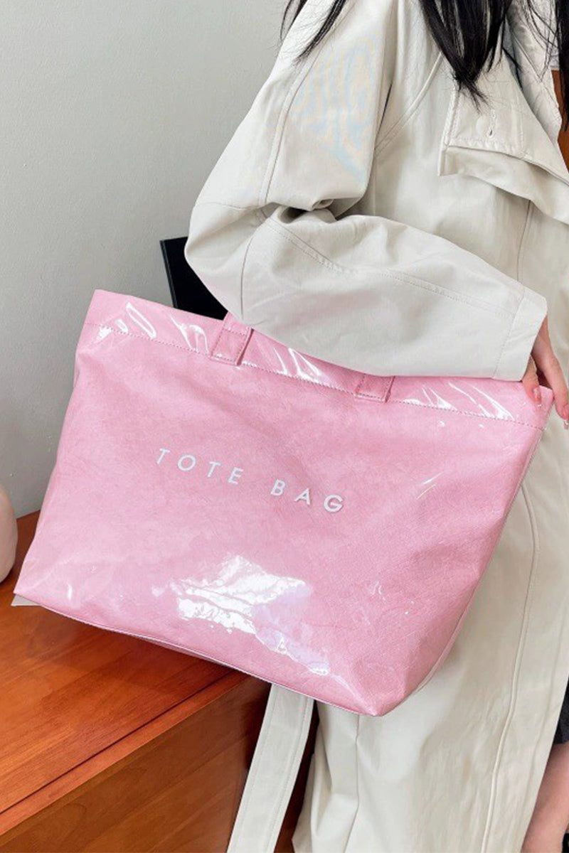 Solid color PVC Tote Bag
