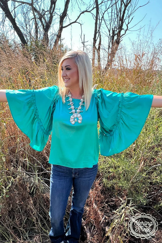 Into The Night Top Teal