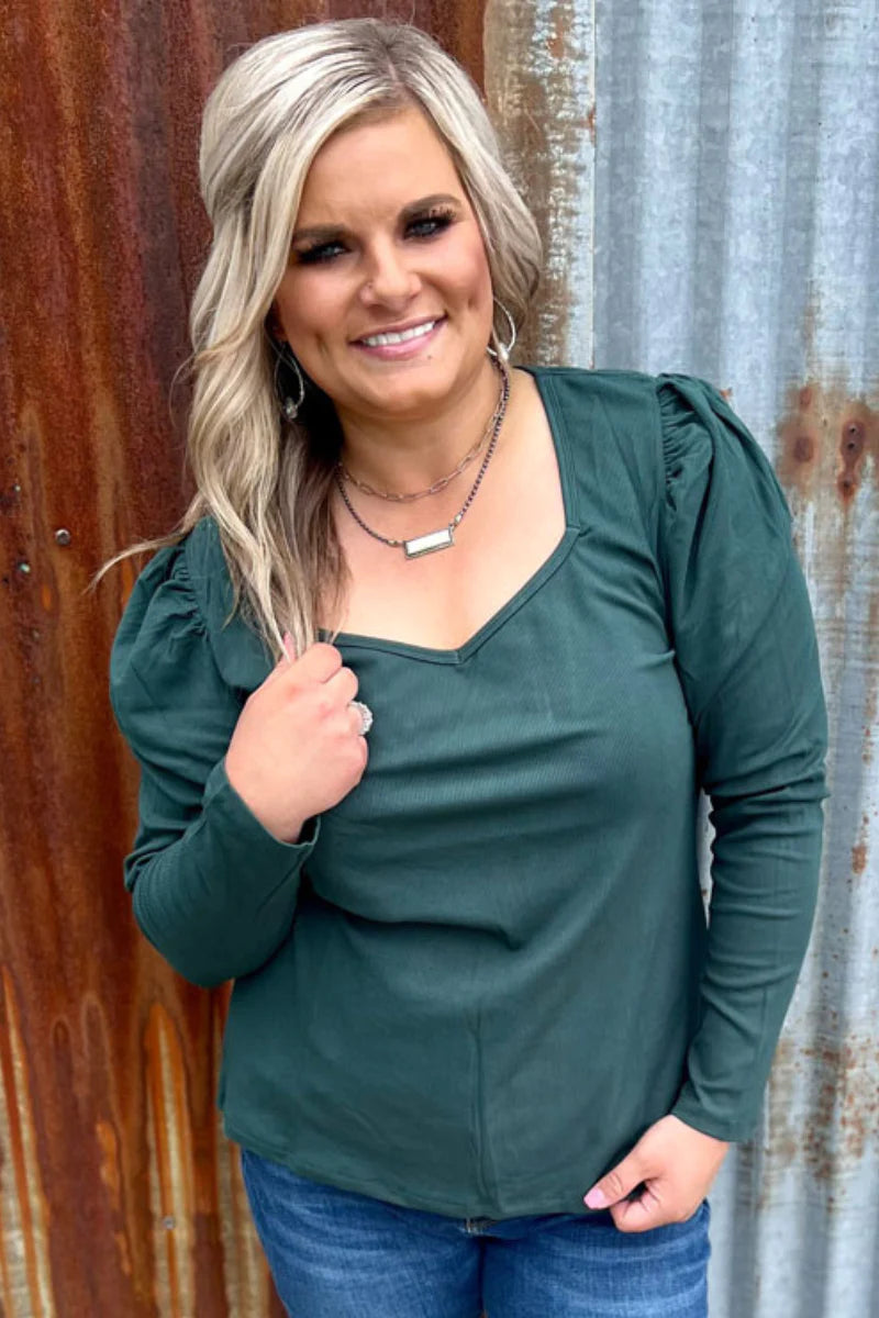 Something Classy Top Green