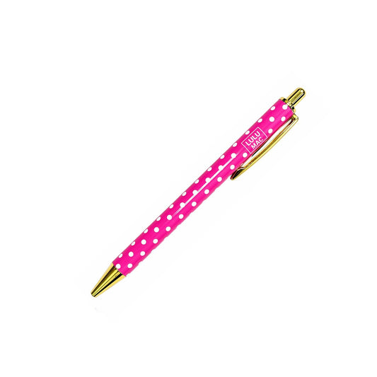 Girlie Girl Originals - LM-PEN-PD Hot Pink/White Dot Ink Pen