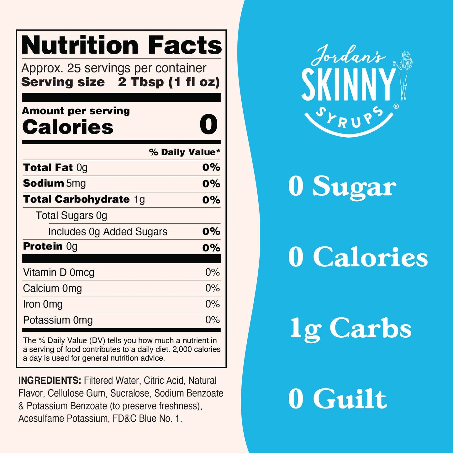 Jordan's Skinny Mixes - Sugar Free Genie Syrup