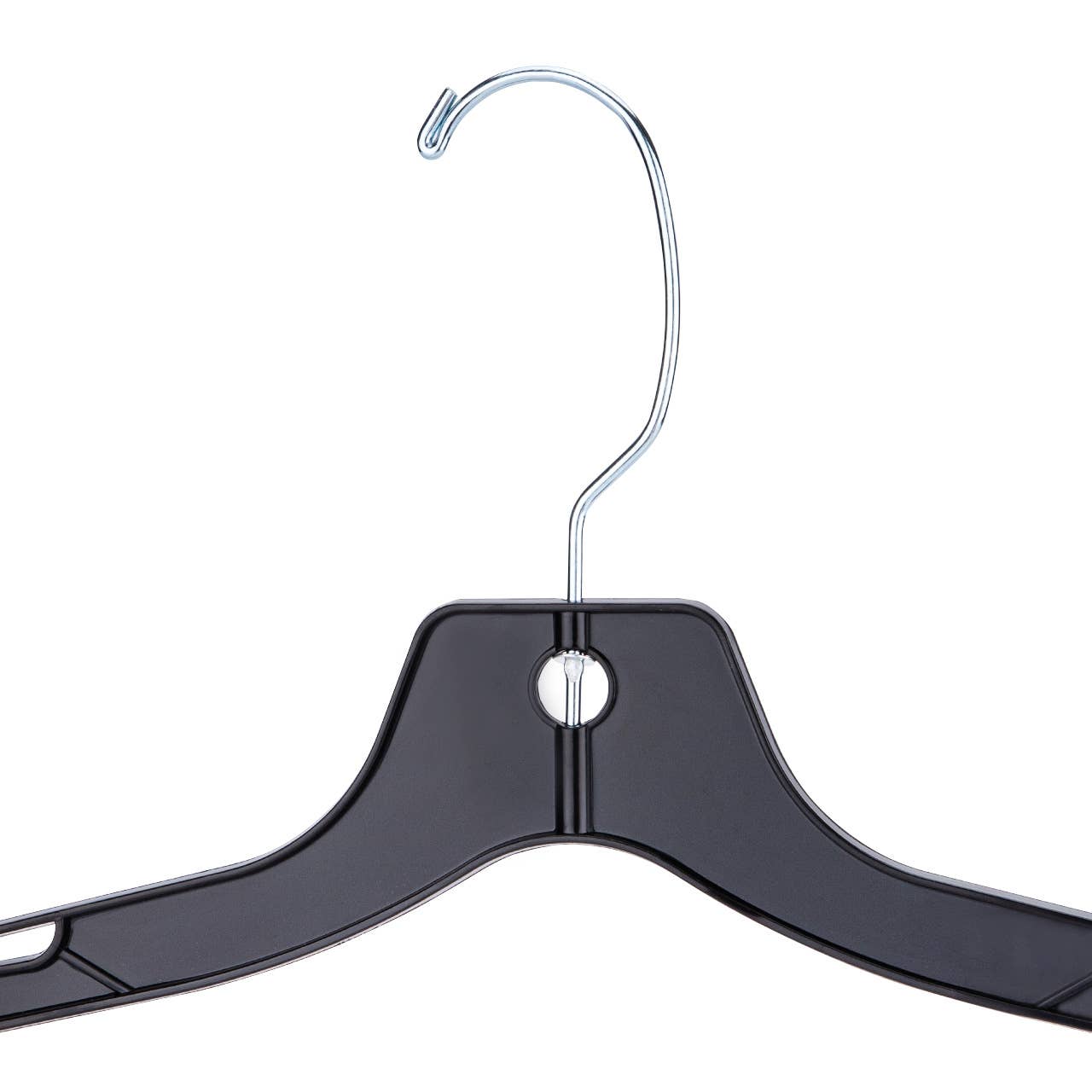 Store Supply Warehouse - 17" Economy Black Plastic Dress Hangers - Case of 100