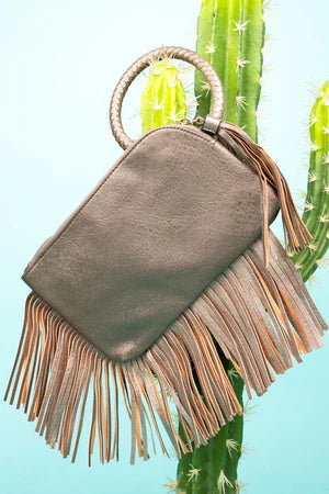 FAIRLEIGH FRINGE BANGLE CLUTCH