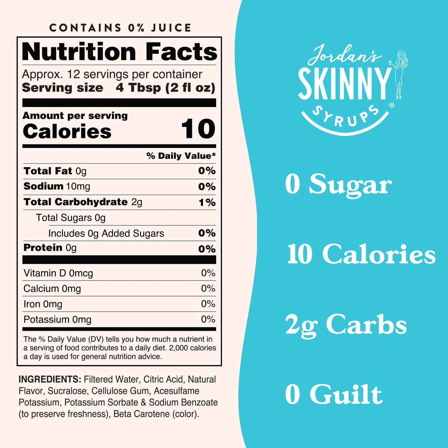 Jordan's Skinny Mixes - Sugar Free Lemonade Syrup Concentrate