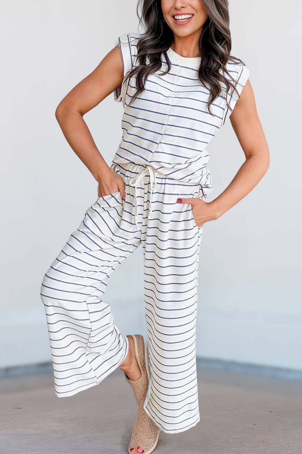 Aapparella - Casual Style Striped Short Sleeve Two-Piece Set | S-XL