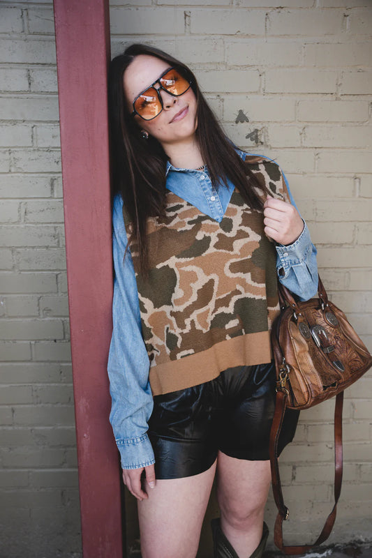 Double Shift Camo Top