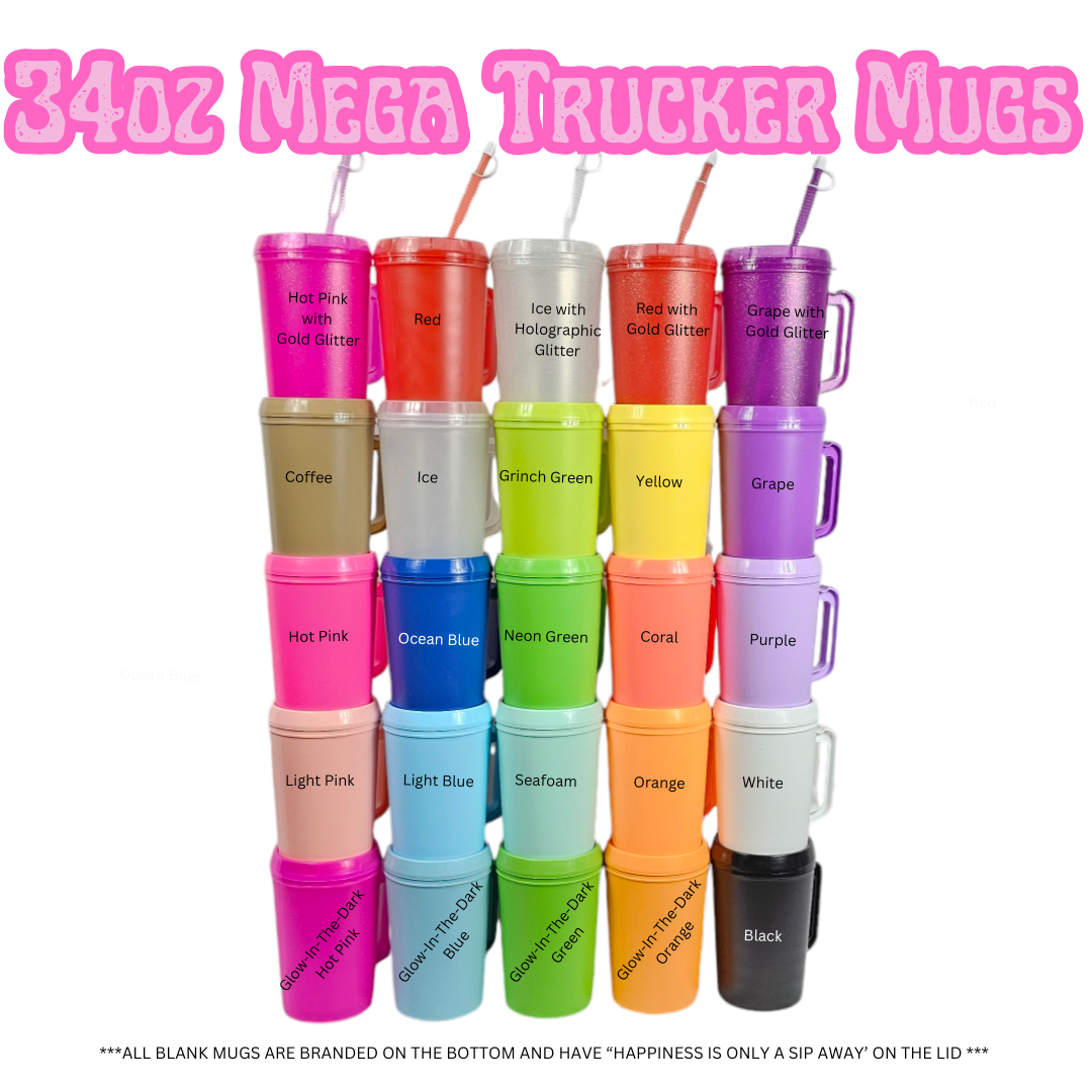 Scratch Decor - Mean Green Man Smile Mega Trucker Mug 34oz