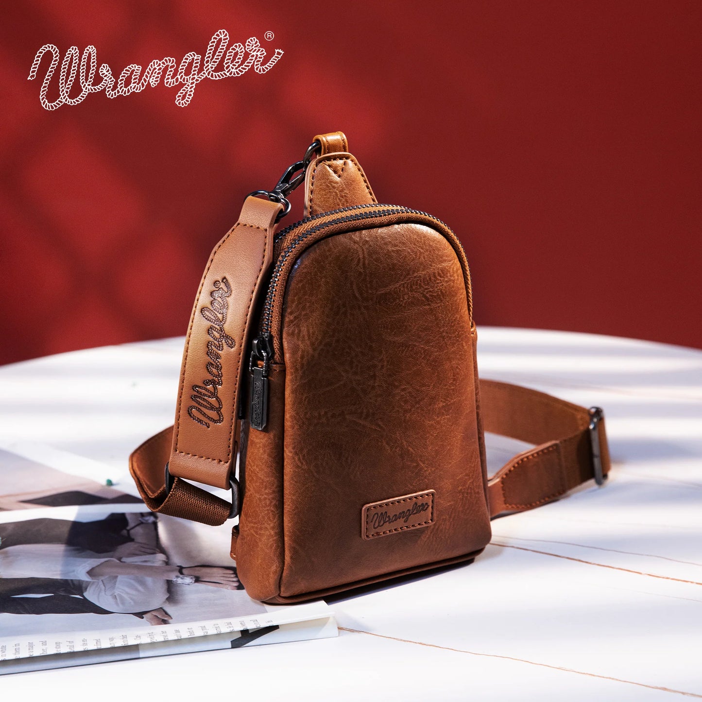 Wrangler Sling Bag/Crossbody/Chest Bag - Light Brown