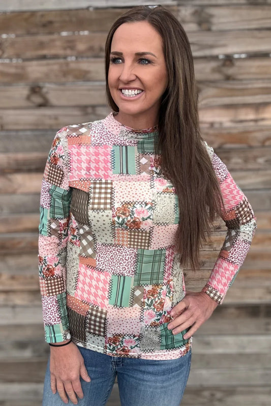 Mosaic Springs Mesh Top