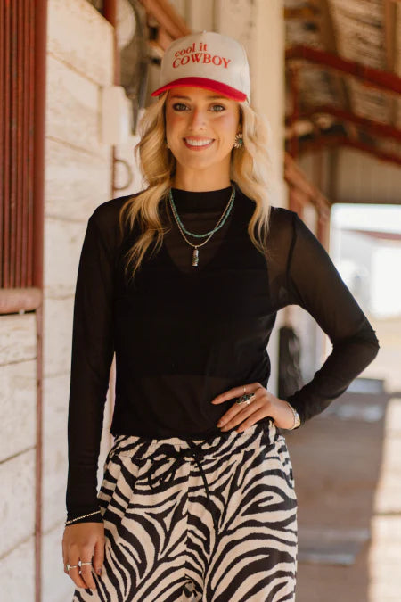 Night Sky Mesh Top